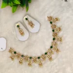 Classic Stone-Studded Gold Necklace